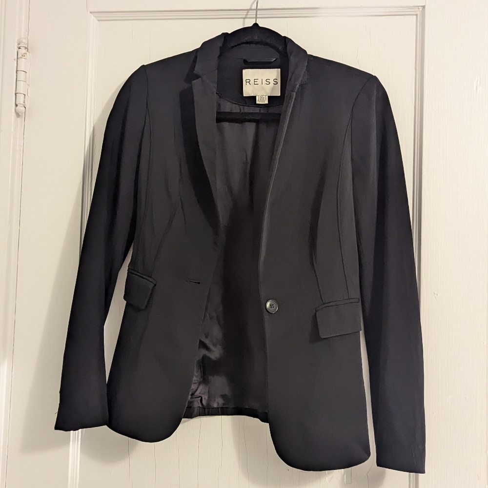 Reiss Leanne jacket wool black blazer